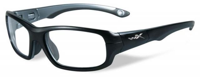 Wiley X Youth Force Gamer SunglassesMatte Black/Dark SilverClear Lens