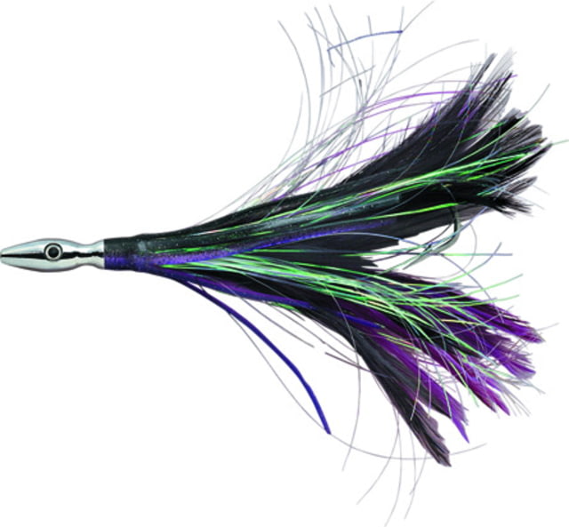 Williamson Flash Feather Rigged Trolling Lure Black/Purple 5in