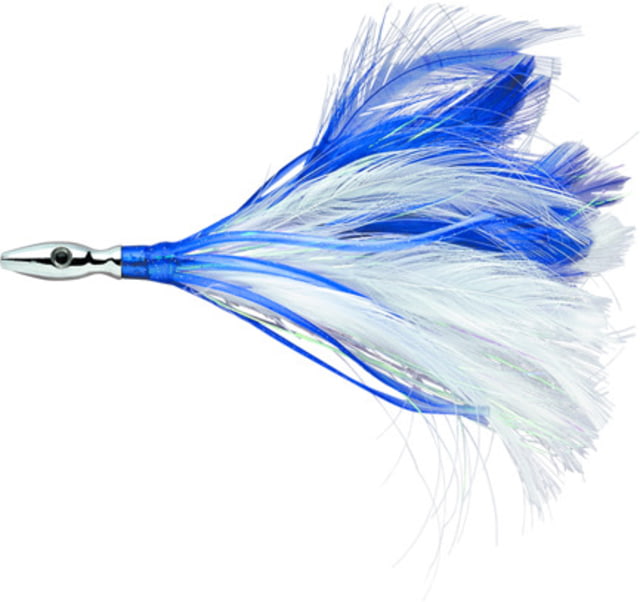 Williamson Flash Feather Rigged Trolling Lure Blue/White 3in