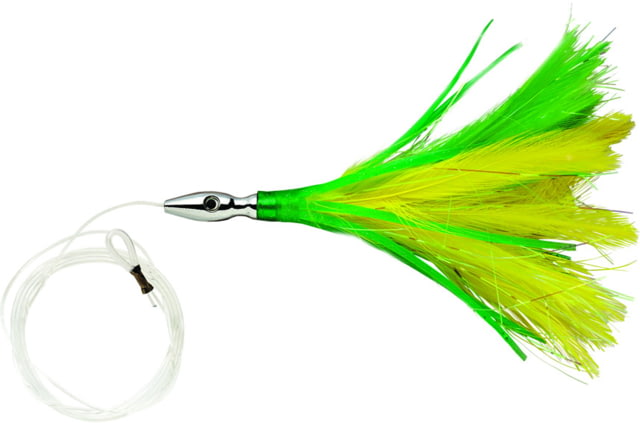 Williamson Flash Feather Rigged Trolling Lure Yellow Green 3in