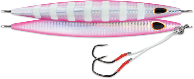 Williamson Williamson Kensaki Jig 280 Sinking VMC Double Assist HK Silver Pink Zebra 9-7/8oz 7-1/4in