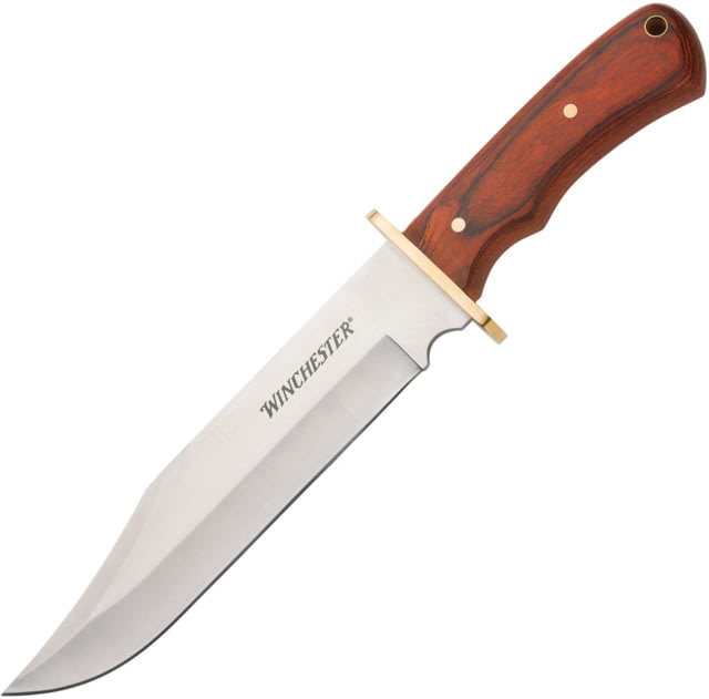 Winchester Extra Large Wood Bowie Knife 8.5in Stainless Steel Blade Wood BLK