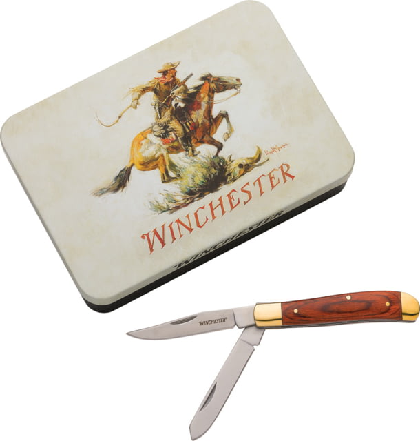 Winchester Wood Trapper Knife Tin 3.5 Slip Joint Wood
