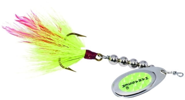 Windels Tackle Company Pike Harasser Bucktail Spinner 5/0 Hook Chartreuse/Chartreuse #5 Blade 4in