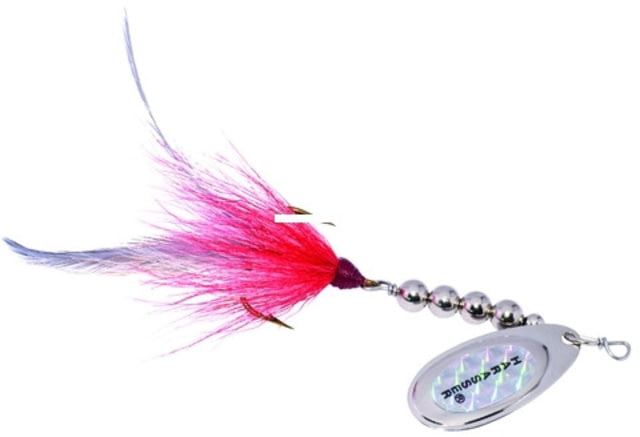 Windels Tackle Company Pike Harasser Bucktail Spinner 5/0 Hook Red/White/Silver #5 Blade 4in