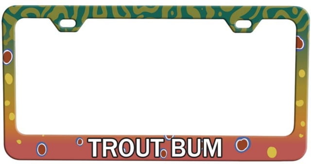 Wingo Outdoors License Plate Frame Brook Trout/Trout Bum
