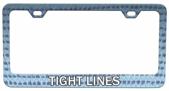 Wingo Outdoors License Plate Frame Striped Bass/Tight Lines