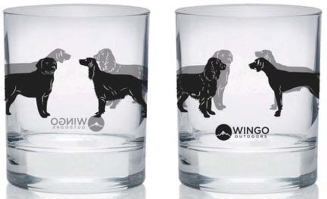 Wingo Outdoors Lowball Glasses 2-Pack 11oz Sporting Dogs