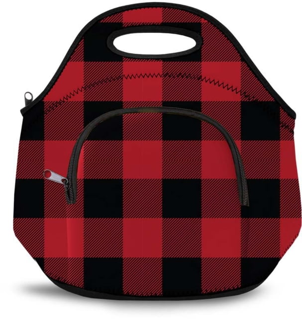 Wingo Outdoors Neoprene Lunch Pack Buffalo Check Red