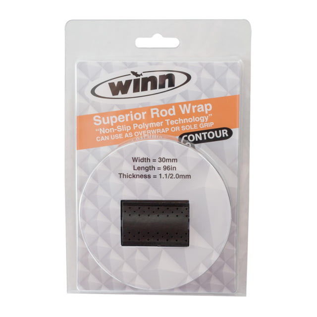 Winn Grips CONTOUR Rod Grip Overwrap 96in L30mmW Black All-Weather-Durable WD Polymer Material