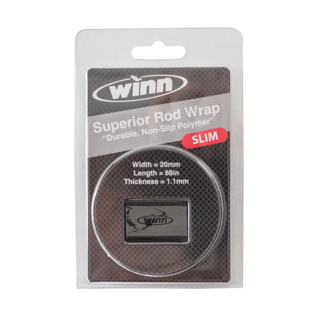 Winn Grips SLIM Rod Grip Overwrap 66in L 20mmW Charcoal/Blk All-Weather-Durable WD Polymer Material