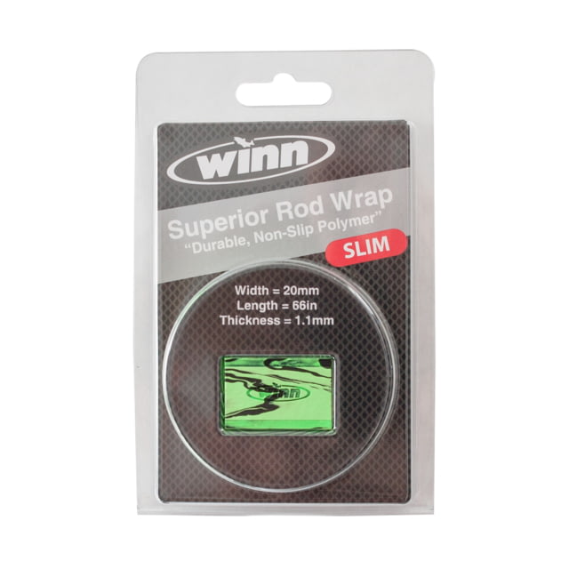 Winn Grips SLIM Rod Grip Overwrap 66in L 20mmW Lime/Blk All-Weather-Durable WD Polymer Material