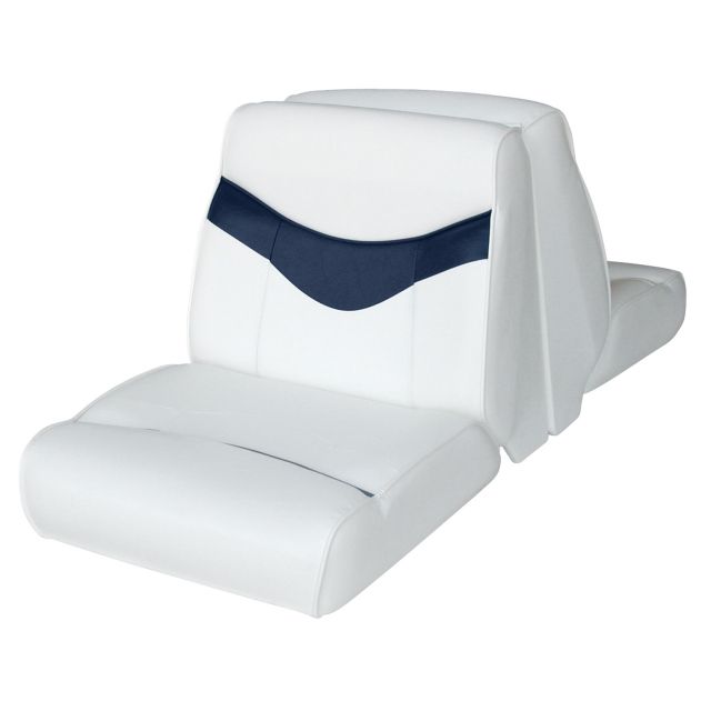 Wise Bayliner Capri Lounge Seat Cushion Set Brite White/ Round Midnite Large