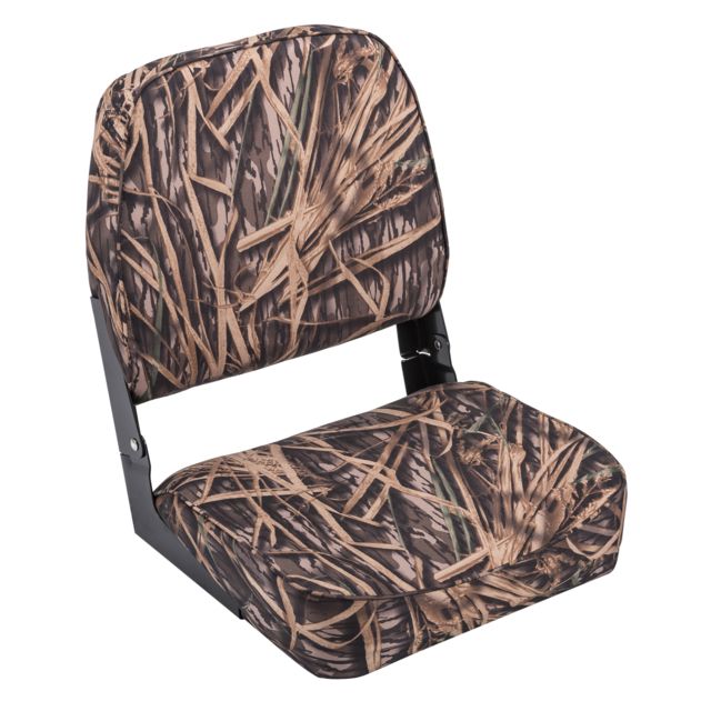 Wise Low Back Camo Boat Seat Shadow Grass Blades Medium