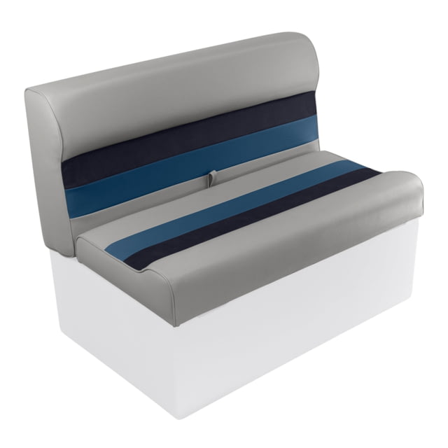 Wise Deluxe Pontoon 36in Seat Cushions Only Grey/Navy/Blue Large