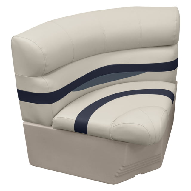 Wise Premier Pontoon 28in Radius Corner Cushions Only Platinum/Mocha Java/Khaki Large