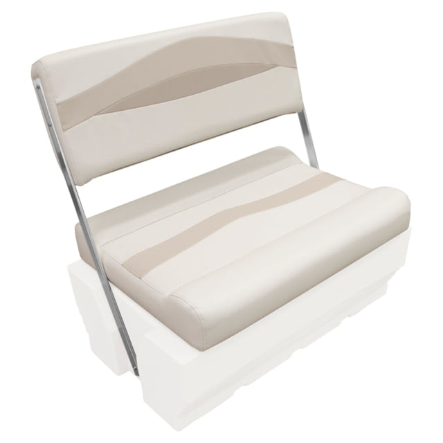 Wise Premier Pontoon Flip-Flop Seat Cushions Only Platinum/Mocha Java/Khaki Large