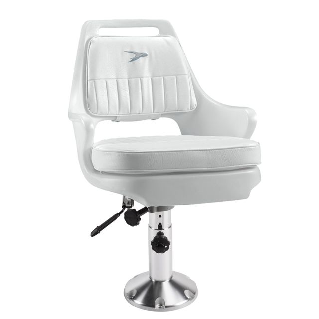 Wise Pilot Helm Chair Combo W/ WP21-374 Ped White Medium