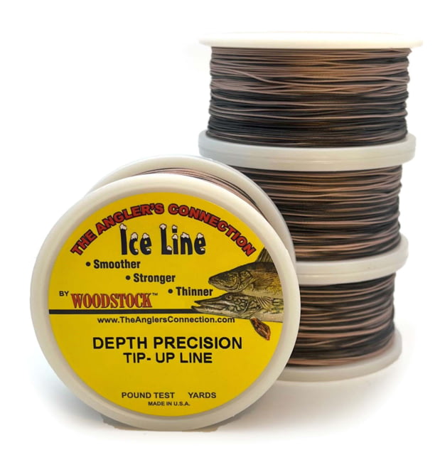 Woodstock Line Nylon Tip-Up 100Yd 15lb Test Black & Tan Black and Tan 15lb