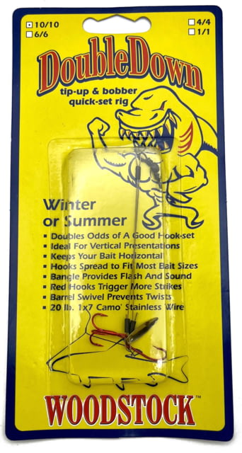 Woodstock Line Vertically Presented Quick Set Rig Size 4/4 Hooks & Bgl Red 4/4