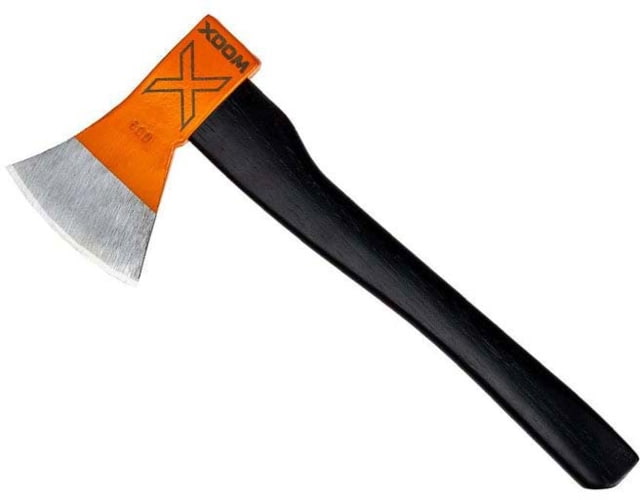 WOOX Thunderbird Throwing Axe 4in Tempered Carbon Steel Orange Appalachian Hickory