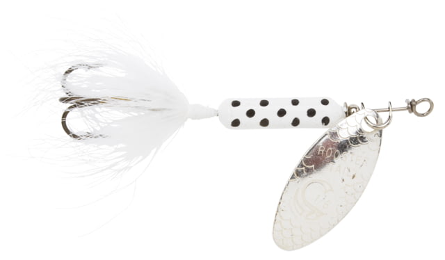 Worden's Rooster Tail In-Line Spinner 1 3/4in 1/24 oz Treble Hook White Dalmation