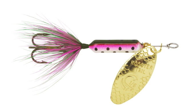 Worden's Rooster Tail In-Line Spinner 1/32 oz Treble Hook Rainbow
