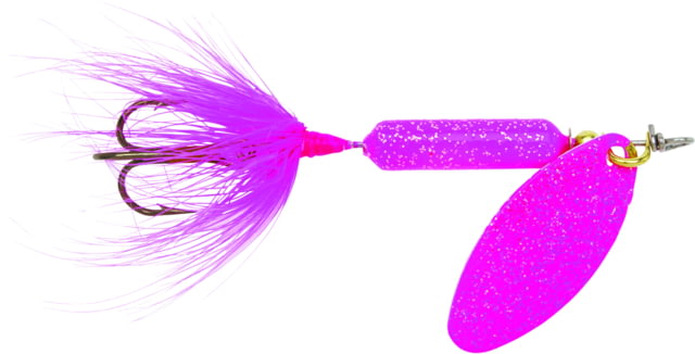 Worden's Rooster Tail In-Line Spinner 1 oz Treble Hook Glitter Pink