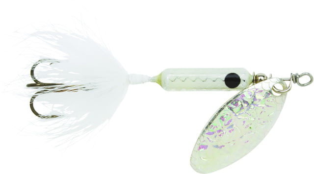 Worden's Rooster Tail In-Line Spinner 2 1/2in 1/6 oz Treble Hook Flash White