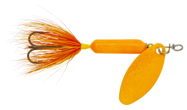 Worden's Rooster Tail In-Line Spinner 2 1/2in 1/6 oz Treble Hook Glitter Orange