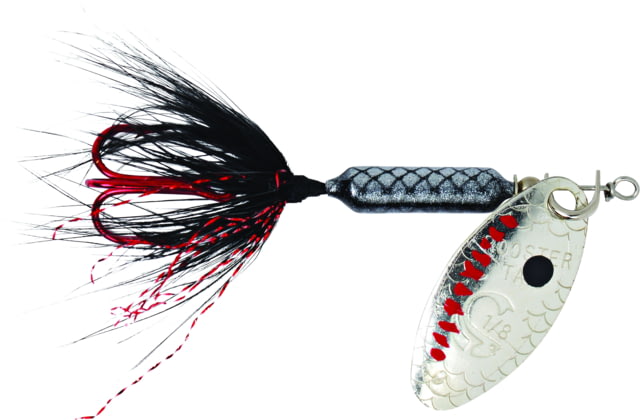Worden's Rooster Tail In-Line Spinner 2 1/4in 1/8 oz Treble Hook Black with Red Hook