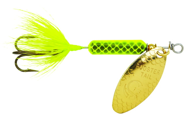 Worden's Rooster Tail In-Line Spinner 2 1/4in 1/8 oz Treble Hook Chartreuse