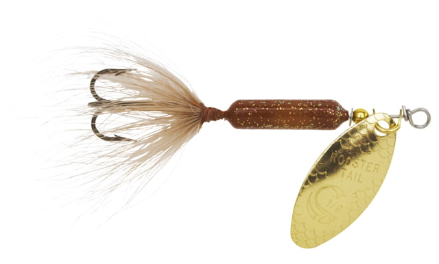 Worden's Rooster Tail In-Line Spinner 2 1/4in 1/8 oz Treble Hook Glitter Brown