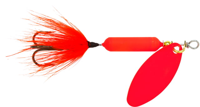 Worden's Rooster Tail In-Line Spinner 2 1/4in 1/8 oz Treble Hook Orange Fluorescent with Painted Blade