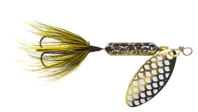 Worden's Rooster Tail In-Line Spinner 2 1/4in 1/8 oz Treble Hook Strobe Black