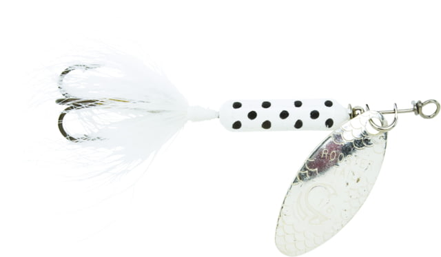 Worden's Rooster Tail In-Line Spinner 2 1/4in 1/8 oz Treble Hook White Dalmation