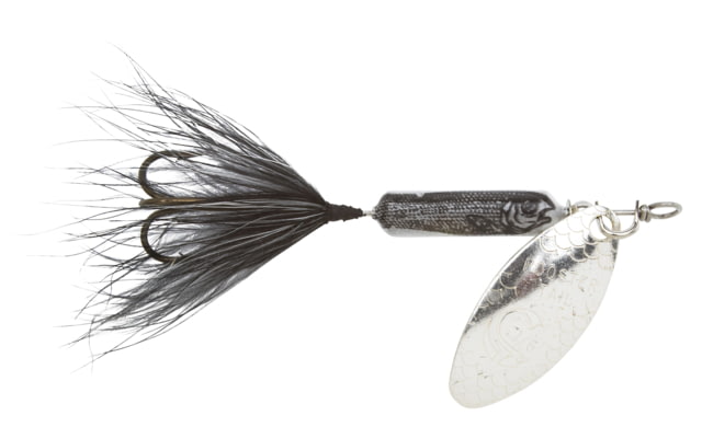 Worden's Rooster Tail In-Line Spinner 2 3/4in 1/4 oz Treble Hook Silver Shad