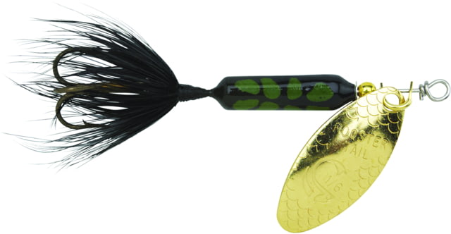 Worden's Rooster Tail In-Line Spinner 2in 1/16 oz Treble Hook Black Coachdog