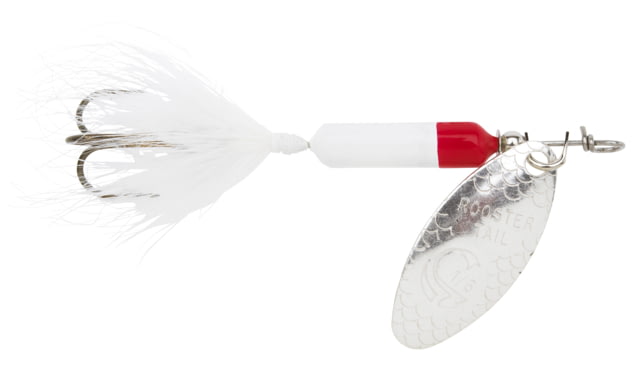 Worden's Rooster Tail In-Line Spinner 2in 1/16 oz Treble Hook White Red