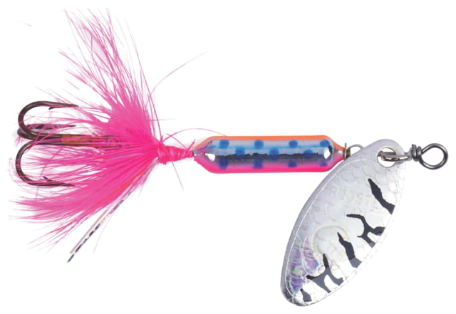 Worden's Rooster Tail In-Line Spinner 2in 1/16oz Treble Hook Pink Trout Tiger