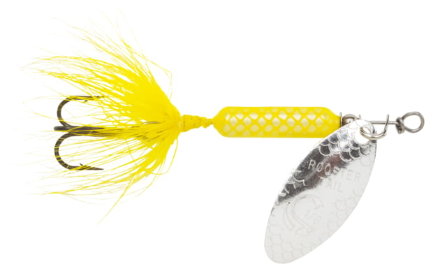 Worden's Rooster Tail In-Line Spinner 3in 3/8 oz Treble Hook Yellow