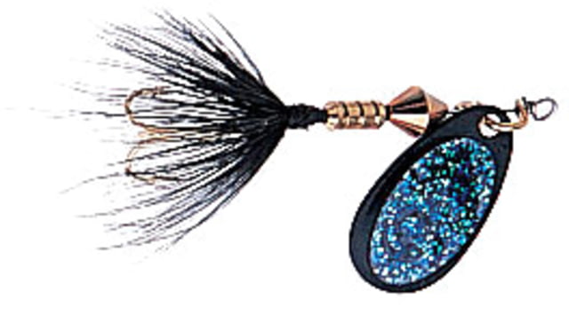 Worden's Sonic Rooster Tail In-Line Spinner 1 3/4in 1/16 oz Glitter Black