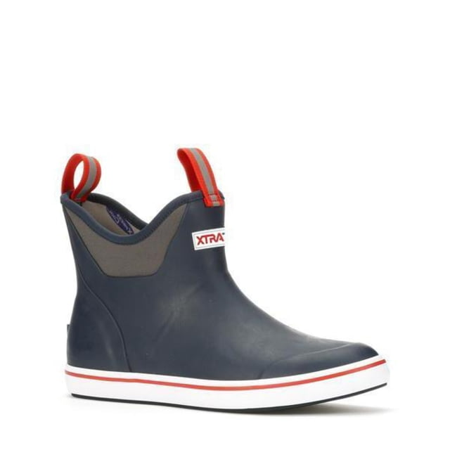 Xtratuf 6 in Ankle Deck Boots - Men's Navy/Red 9