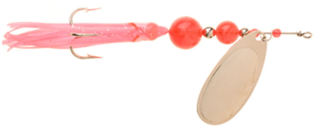 Yakima Bait Flash Glo UV Squid Casting Spinner 1/2 oz Nickel with Pink Squid