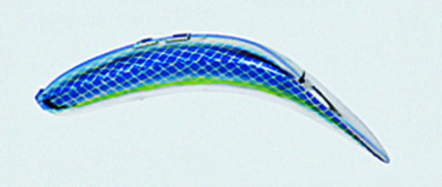 Yakima Bait Flatfish Wiggling Plug #F-4 Treble Hooks Floating Metallic Silver Blue Scale 1-1/2in