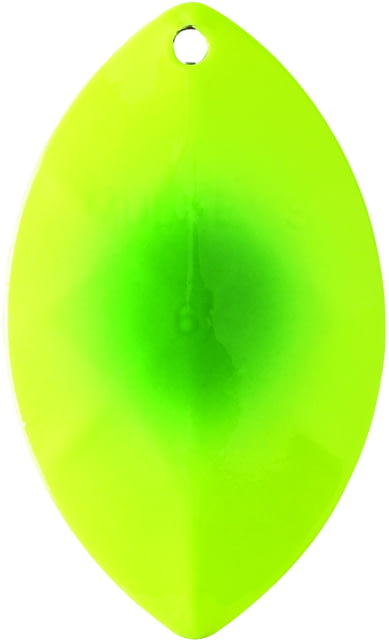 Yakima Bait Mulkeys Guide Flash Squid Spinner 5in Chartreuse Green Dot
