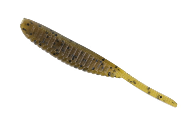 Yamamoto Baits Yamamoto Baits 3in Shad Shape Worm 10 pack Green Pumpkin-Black