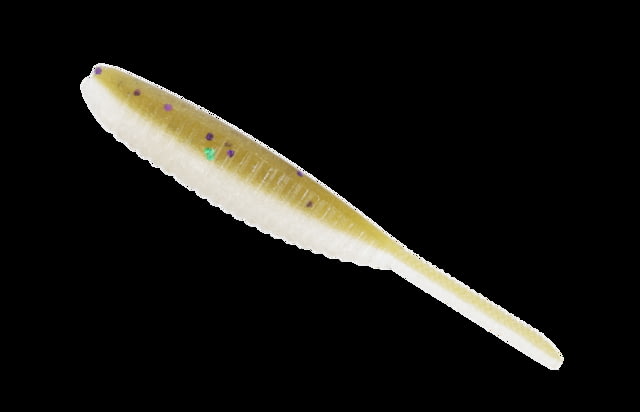Yamamoto Baits Yamamoto Baits 3in Shad Shape Worm 10 pack Green Pumpkin-Purple Blaze-Clear Bel