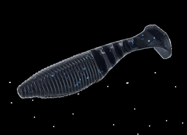 Yamamoto Baits Paddle Tail Zako Soft Bait 5 4in Black-Blue