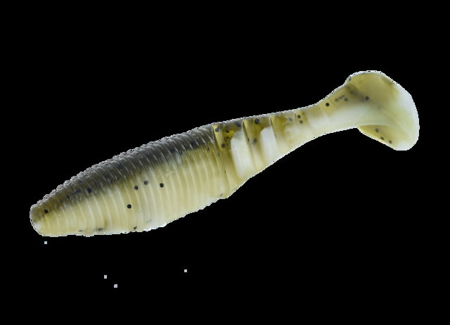 Yamamoto Baits Paddle Tail Zako Soft Bait 5 4in Green Pumpkin-White